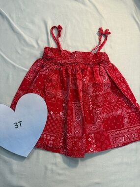 OshKosh B'gosh Red Bandana sundress with Spaghetti Straps